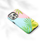 Palm Leaves Colorblock Tough Case - Classy Cases - Phone Case - Samsung Galaxy S22 - Glossy -