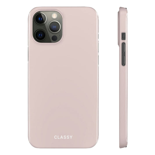 Beige Snap Case - Classy Cases - Phone Case - iPhone 12 Pro Max - Glossy -