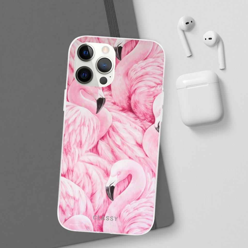 Big Flamingos Flexi Case - Classy Cases - Phone Case - iPhone 12 Pro Max with gift packaging - -
