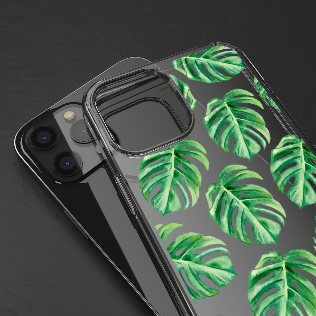 Big Leaves Clear Case - Classy Cases - Phone Case - iPhone 12 Pro Max - With gift packaging -