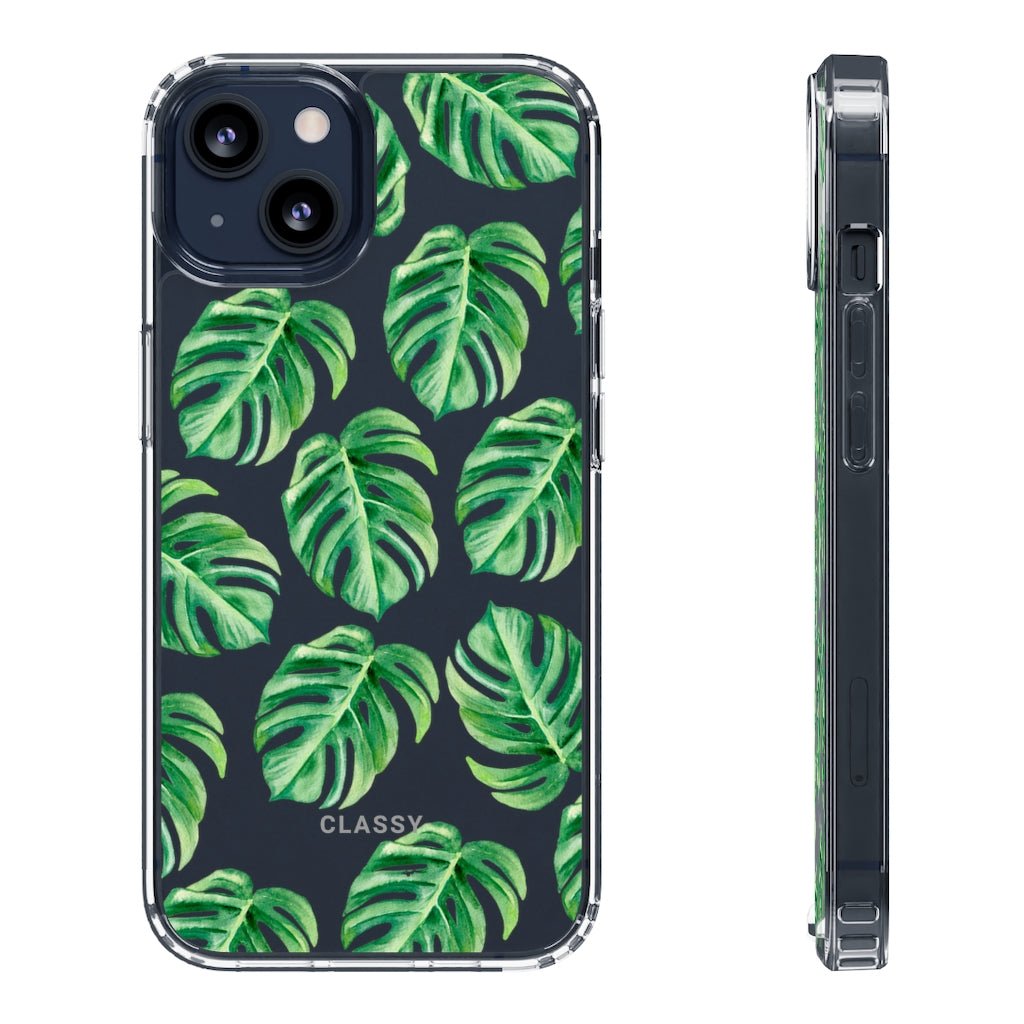 Big Leaves Clear Case - Classy Cases - Phone Case - iPhone 13 - With gift packaging -