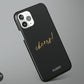 Black and Gold Cheers Snap Case - Classy Cases