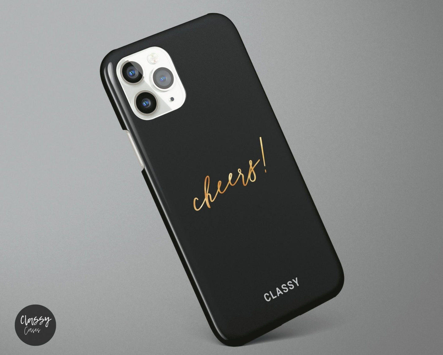 Black and Gold Cheers Snap Case - Classy Cases