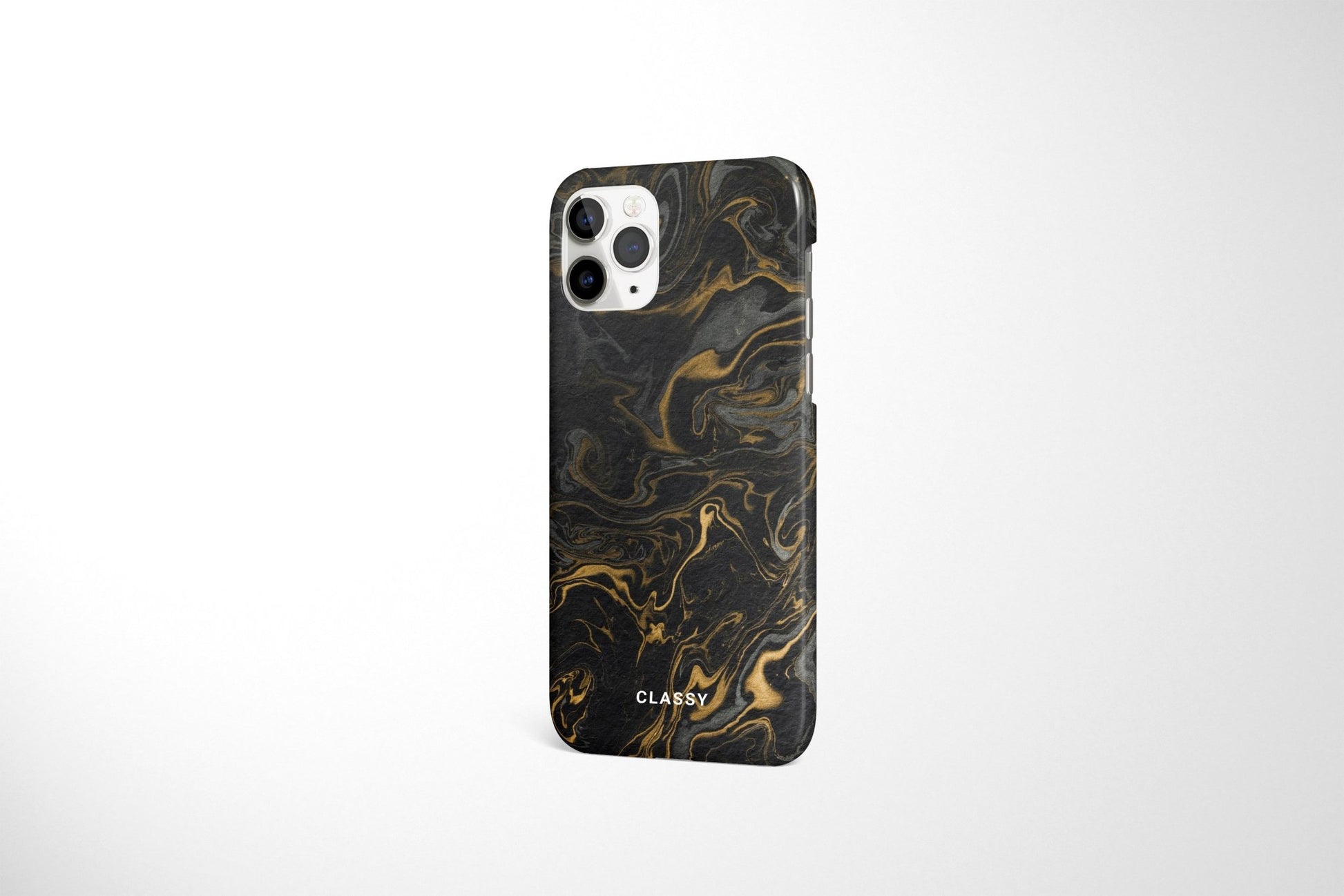 Black and Gold Marble Snap Case - Classy Cases - Phone Case - iPhone 12 Pro Max - Glossy -
