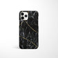 Black and Gold Marble Snap Case - Classy Cases - Phone Case - iPhone 14 - Glossy -