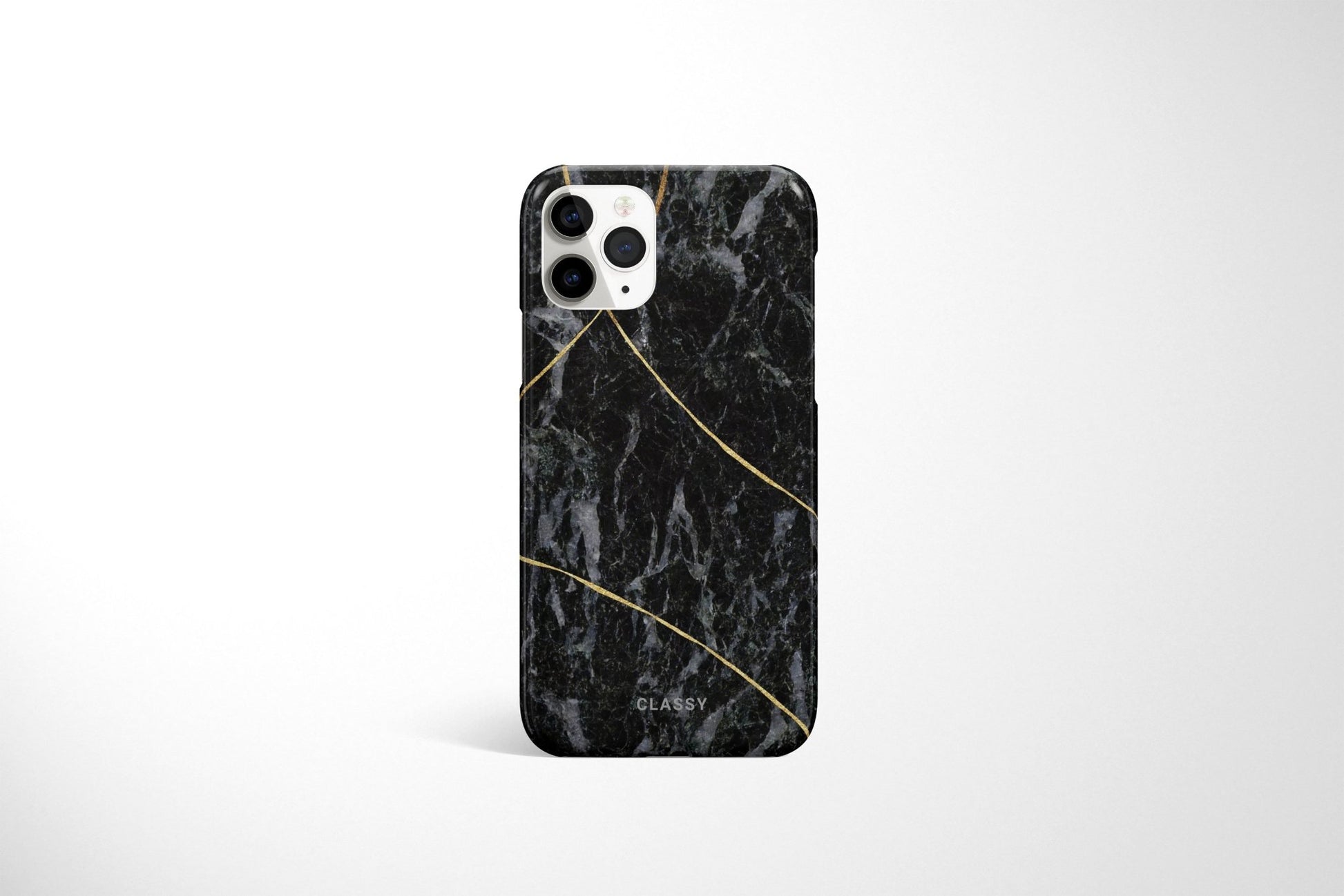 Black and Gold Marble Snap Case - Classy Cases - Phone Case - iPhone 14 - Glossy -