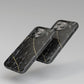 Black and Gold Marble Tough Case - Classy Cases - Phone Case - iPhone 15 - Glossy -