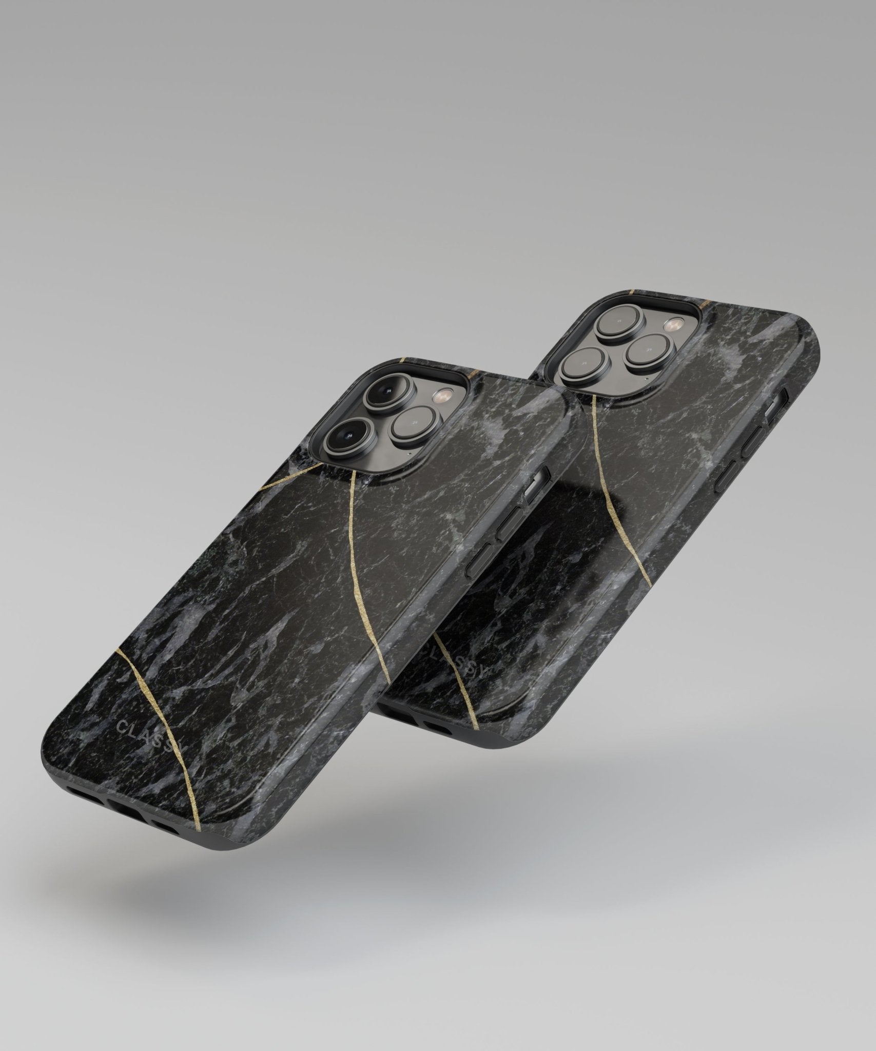 Black and Gold Marble Tough Case - Classy Cases - Phone Case - iPhone 15 - Glossy -