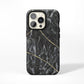 Black and Gold Marble Tough Case - Classy Cases - Phone Case - iPhone 15 - Glossy -