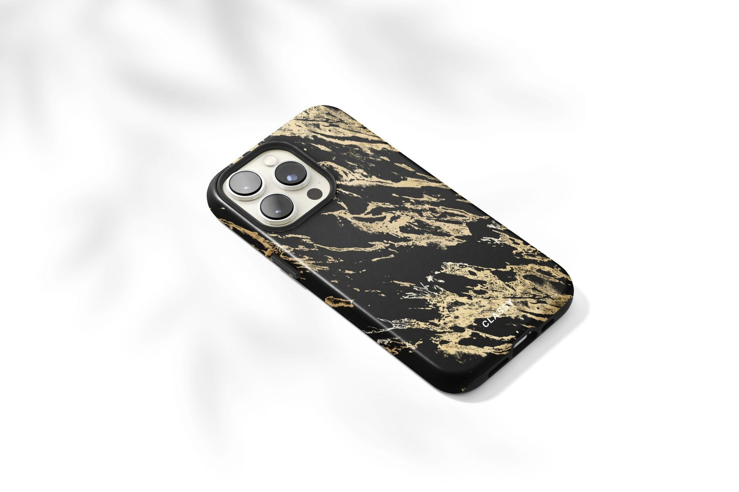 Black and Gold Pattern Tough Case - Classy Cases - Phone Case - iPhone 12 Pro Max - Glossy -