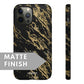 Black and Gold Pattern Tough Case - Classy Cases - Phone Case - Samsung Galaxy S23 - Matte -