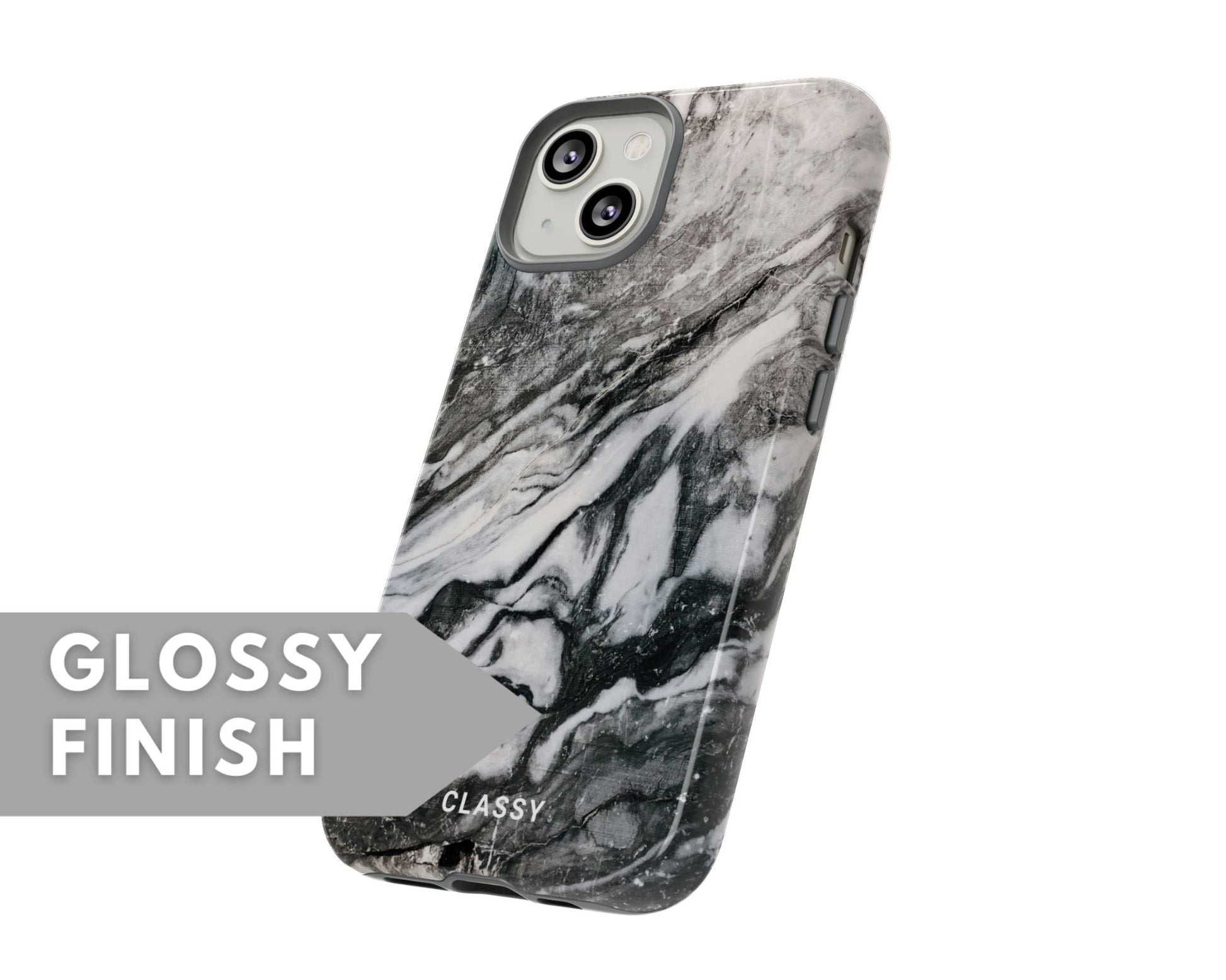 Black and White Marble Tough Case - Classy Cases