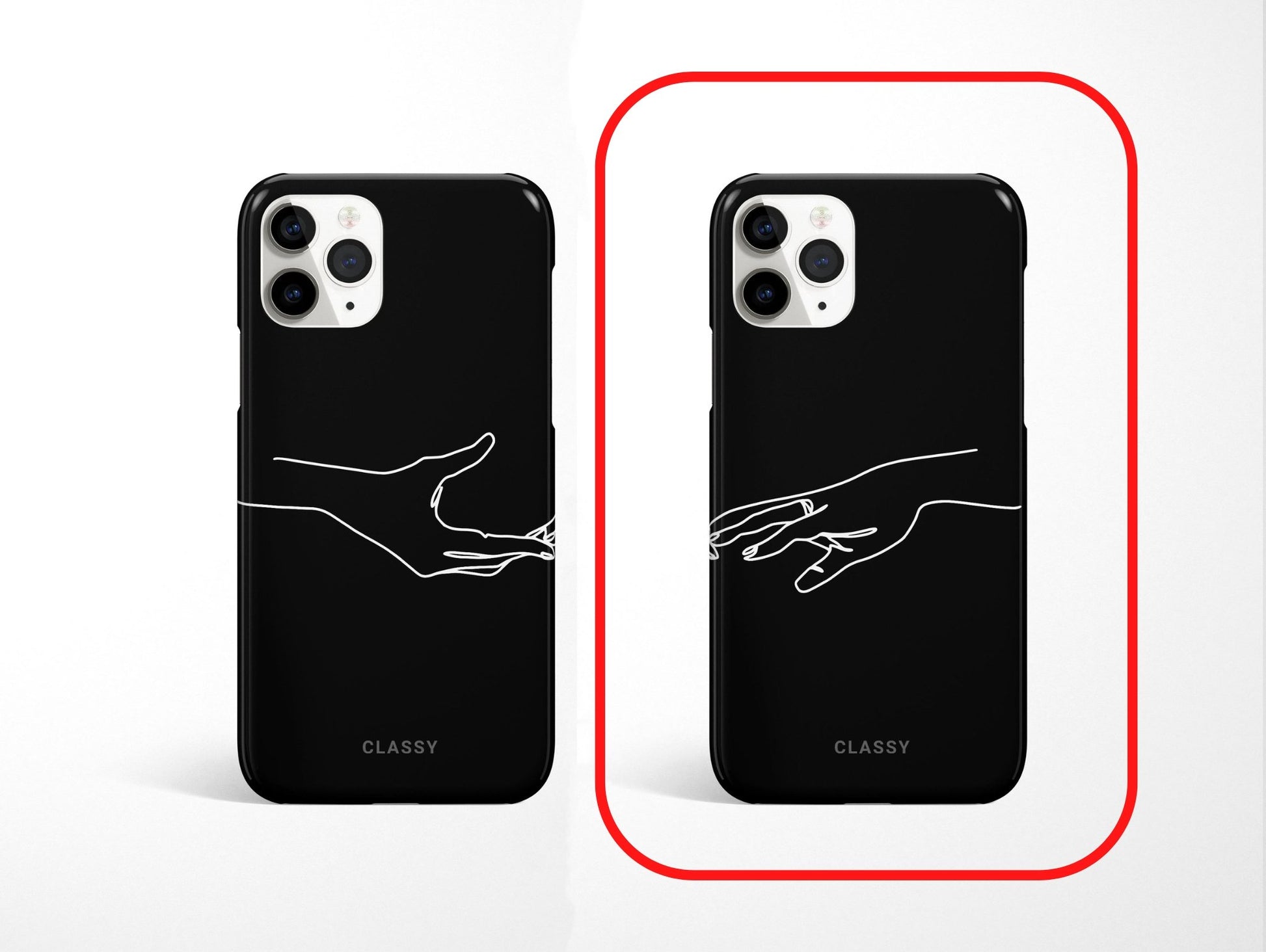 Black Couple Hands Snap Case - Classy Cases - Phone Case - iPhone 12 Pro Max - Glossy -