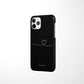 Black Couple Snap Case | Line Heart - Classy Cases - Phone Case - iPhone 12 Pro Max - Glossy -