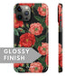 Black Flowers Snap Case - Classy Cases - Phone Case - iPhone 12 Pro Max - Glossy -