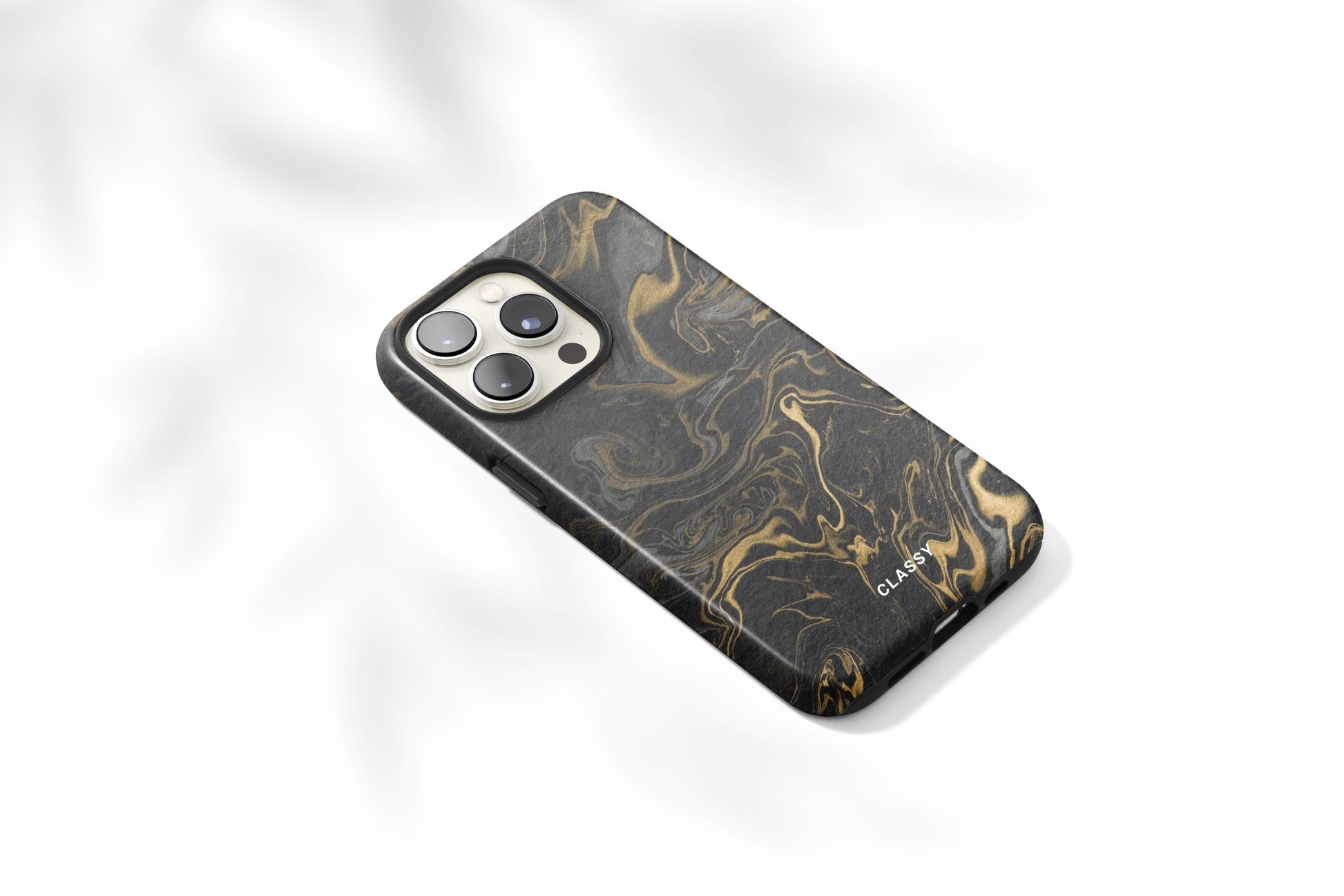 Black Gold Marble Tough Case - Classy Cases - Phone Case - iPhone 12 Pro Max - Glossy -