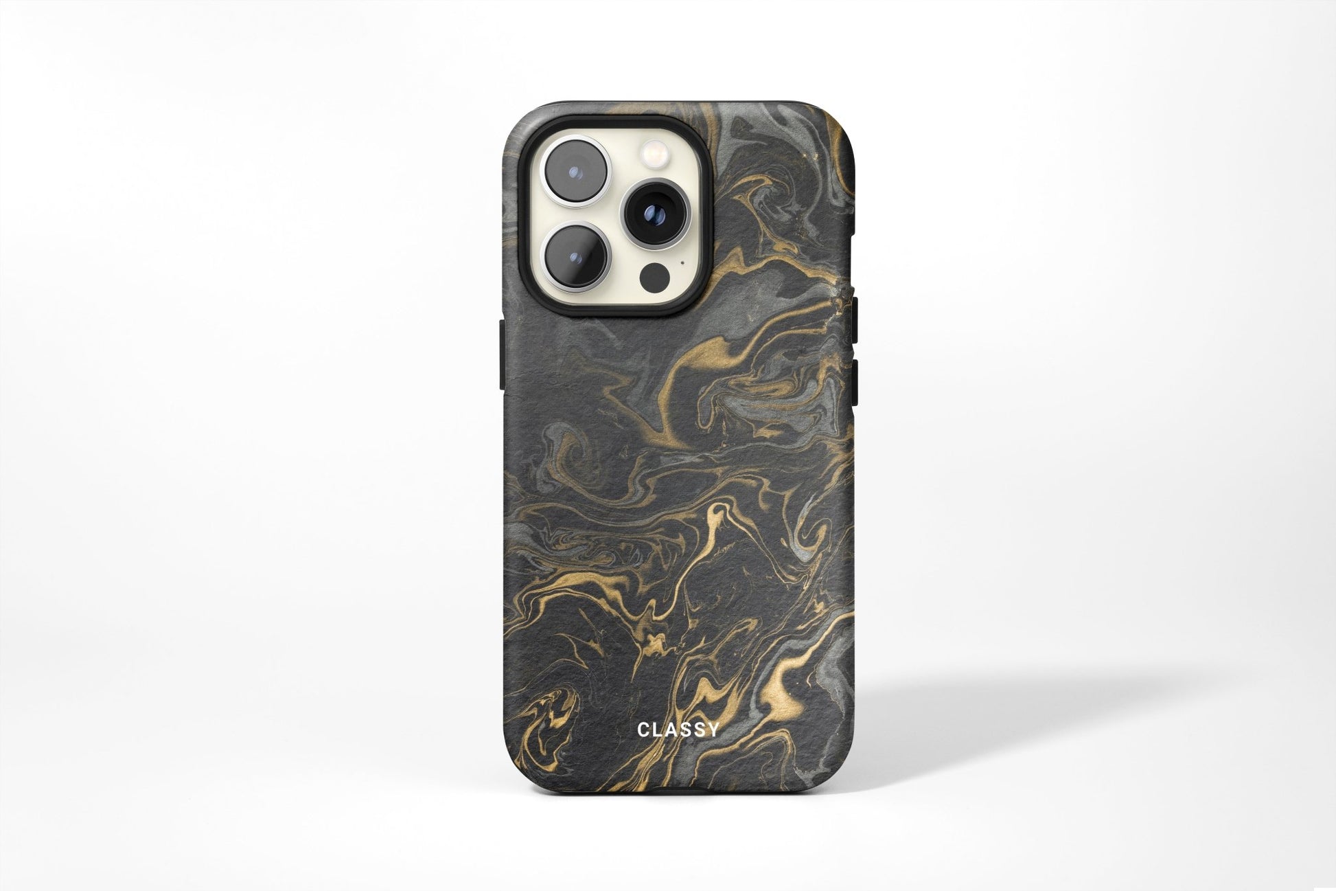 Black Gold Marble Tough Case - Classy Cases - Phone Case - iPhone 12 Pro Max - Glossy -