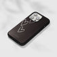 Black Hearts Couple Tough Case - Classy Cases - Phone Case - iPhone 12 Pro Max - Glossy -