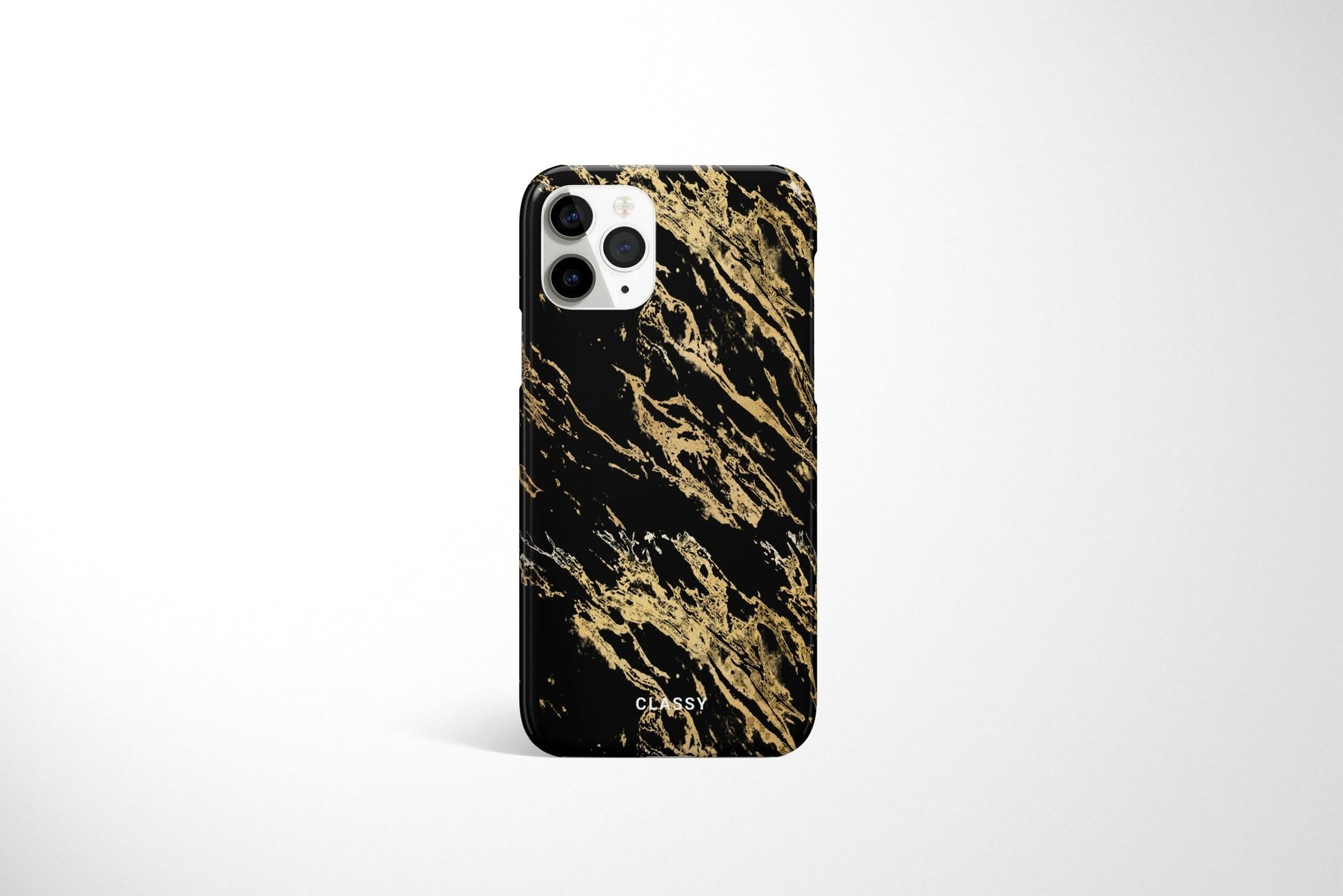 Black Snap Case with Gold Pattern - Classy Cases - Phone Case - iPhone 12 Pro Max - Glossy -