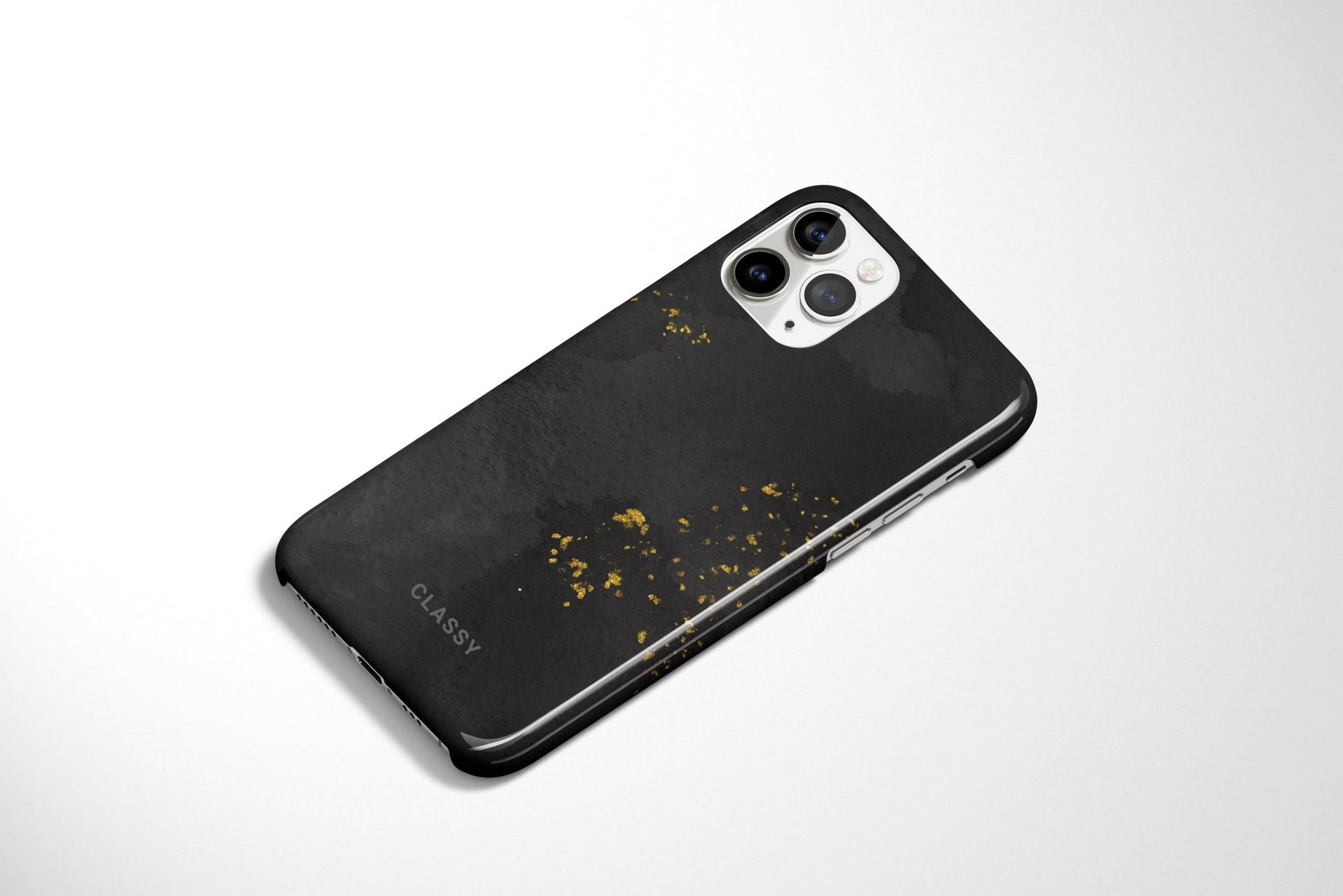 Black Snap Case with Gold Sprinkles - Classy Cases