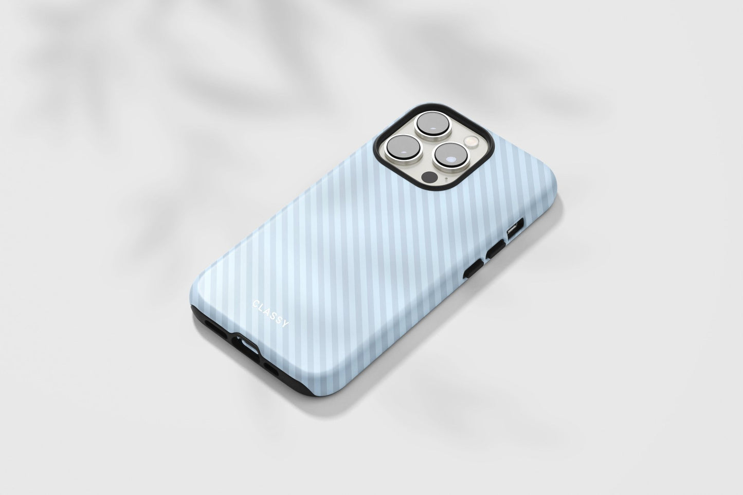 Blue Striped Tough Case - Classy Cases - Phone Case - iPhone 14 - Glossy -