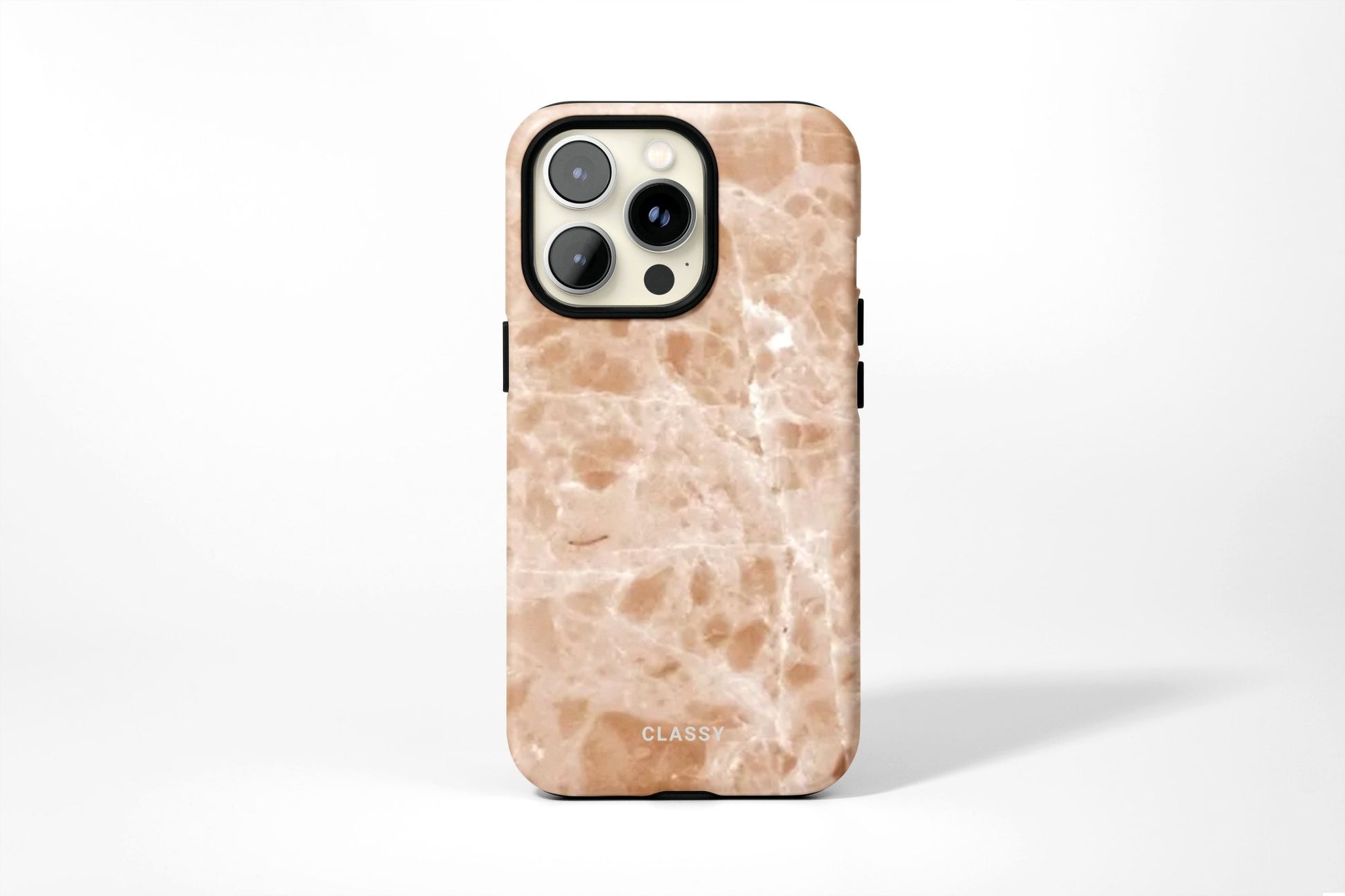 Brown Marble Tough Case - Classy Cases - Phone Case - iPhone 15 - Glossy -