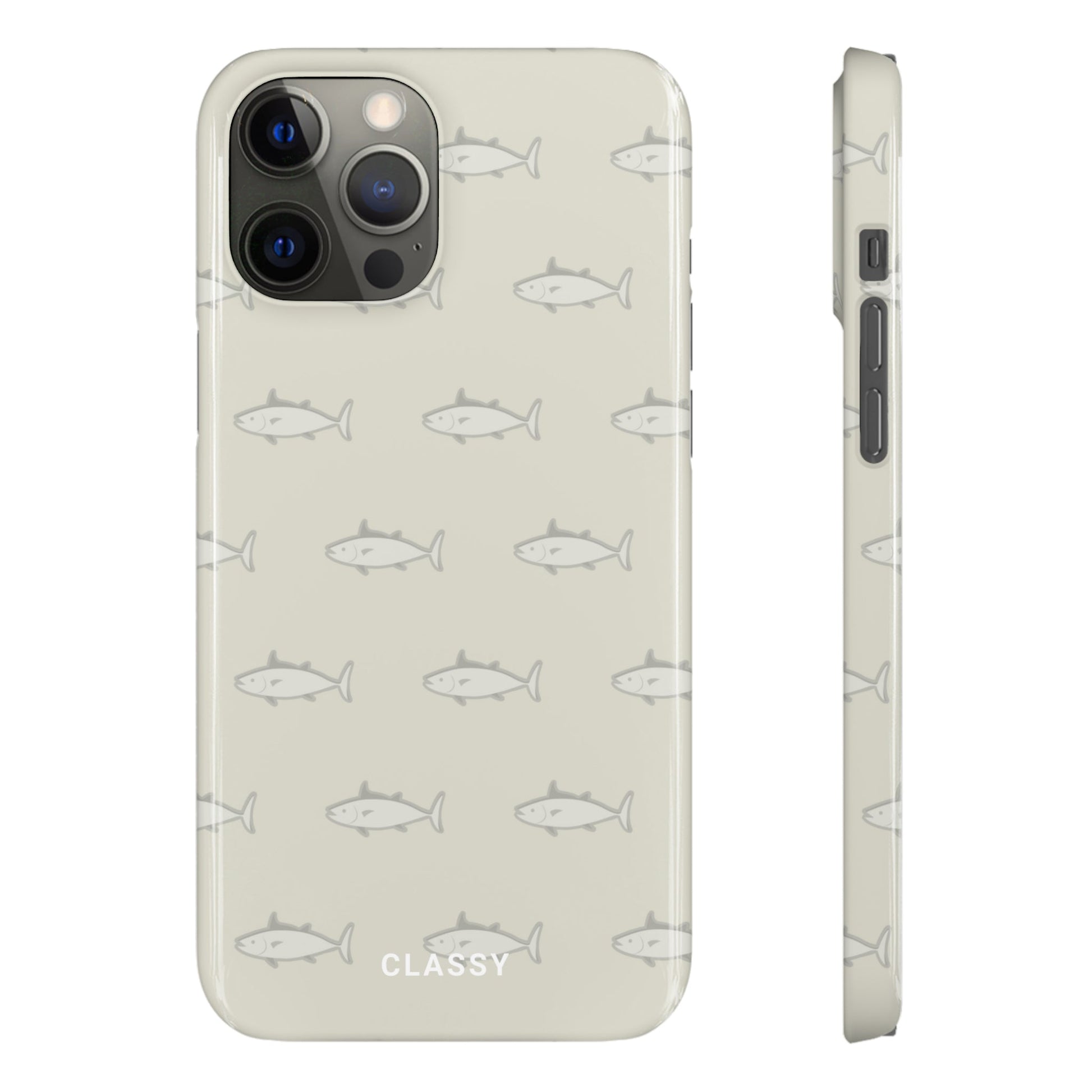 Brown Retro Fish Snap Case - Classy Cases - Phone Case - iPhone 14 - Glossy -