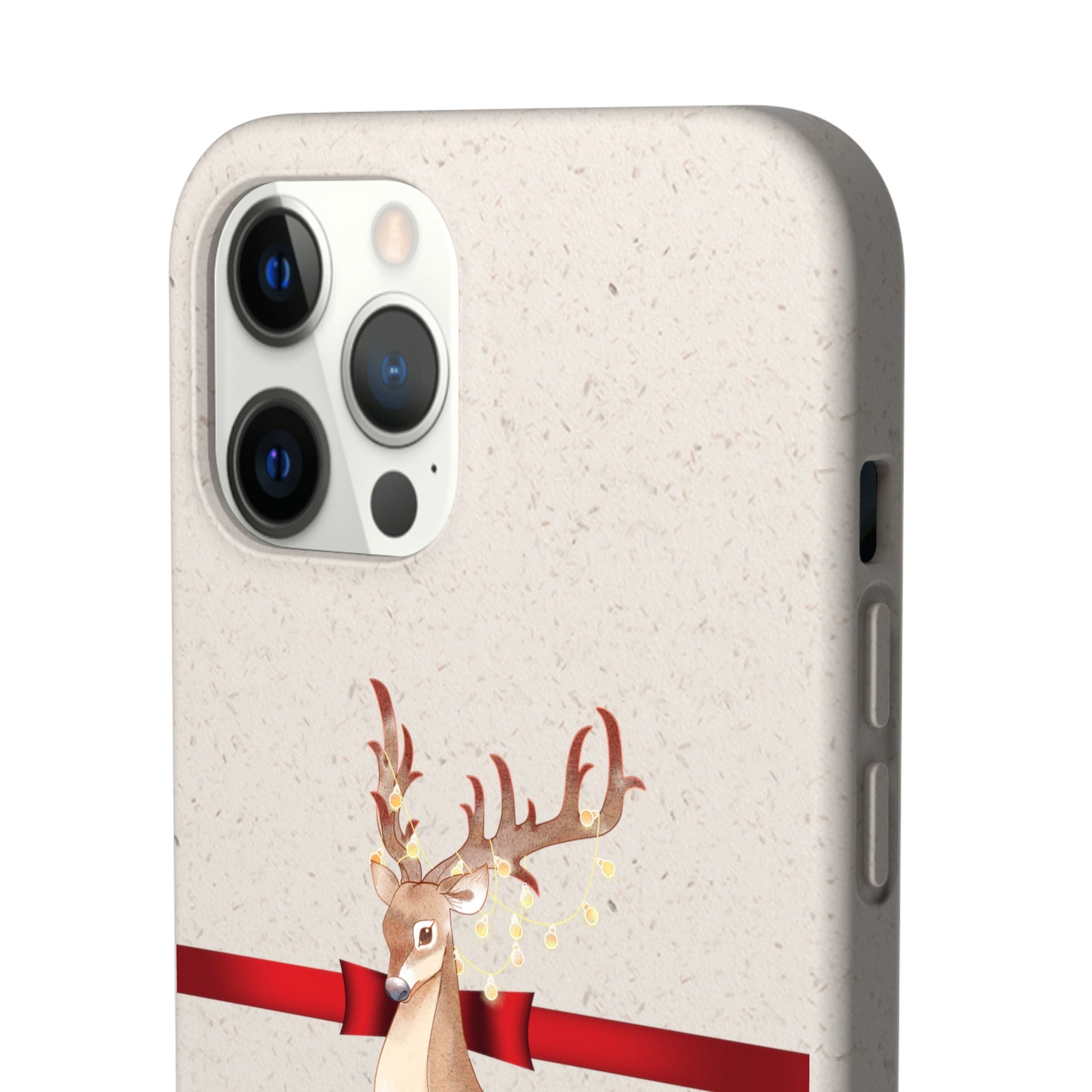 Christmas Biodegradable Case with Deer - Classy Cases - Phone Case - iPhone 12 Pro Max with gift packaging - -
