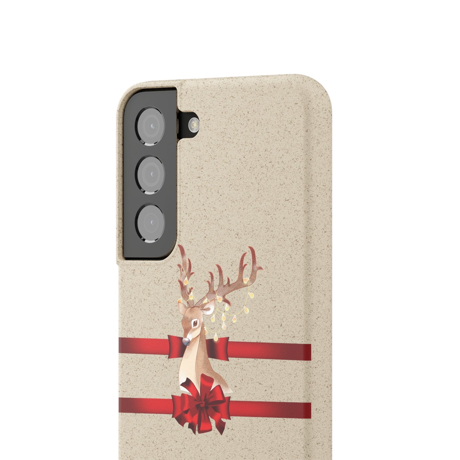 Christmas Biodegradable Case with Deer - Classy Cases - Phone Case - Samsung Galaxy S22 with gift packaging - -