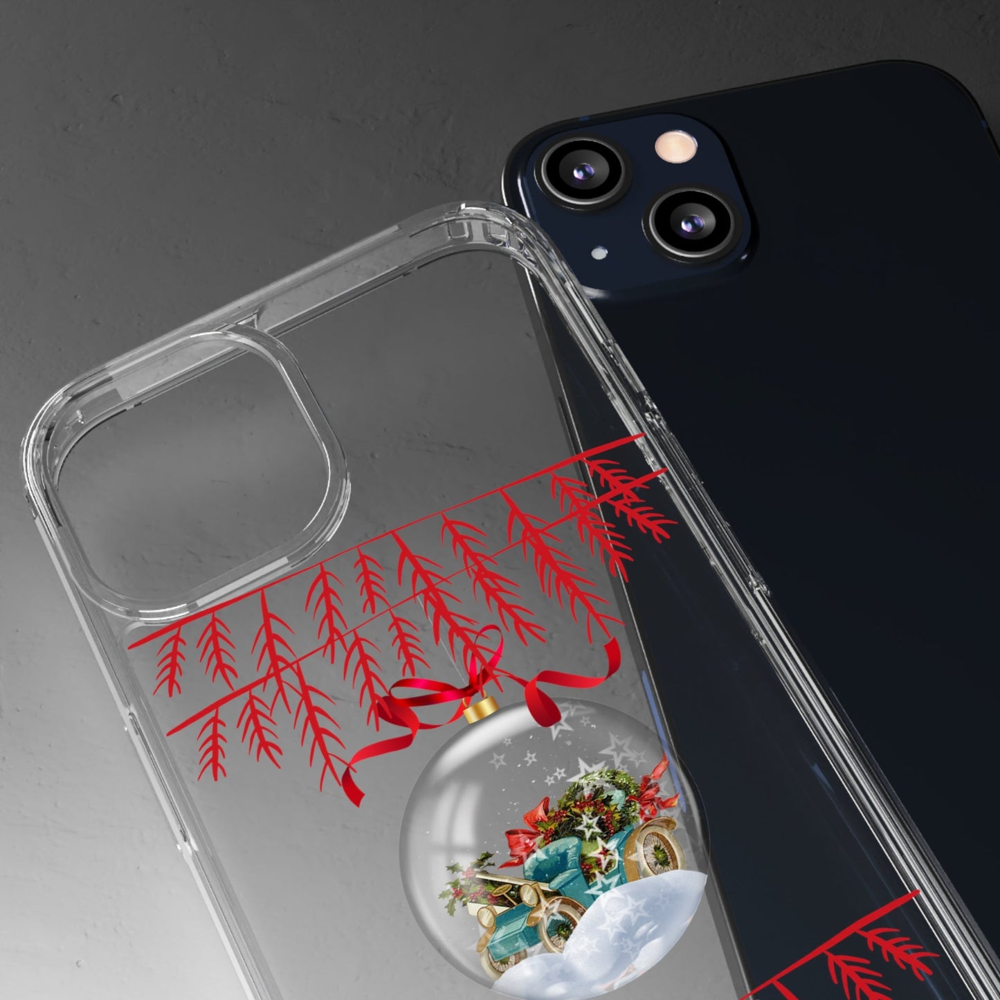 Christmas Clear Case with Snow Sphere - Classy Cases