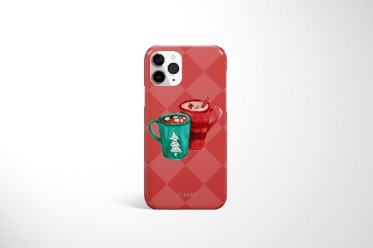 Christmas Snap Case with Mugs - Classy Cases - Phone Case - iPhone 12 Pro Max - Glossy -
