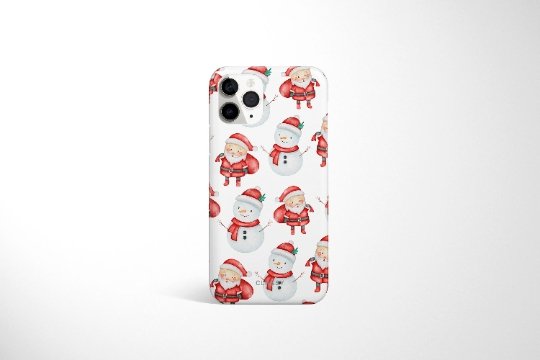 Christmas Snap Case with Snowman and Santa - Classy Cases