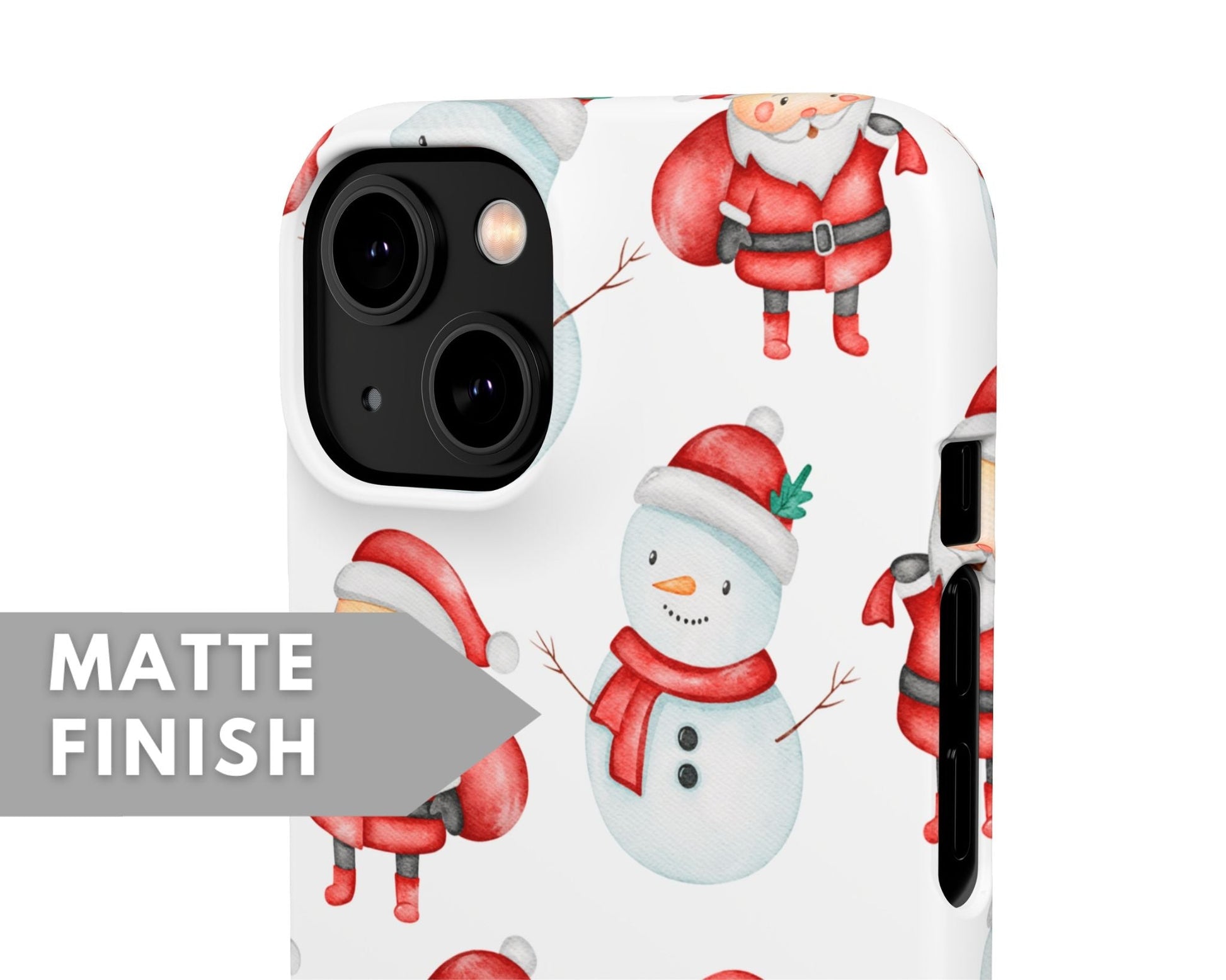 Christmas Snap Case with Snowman and Santa - Classy Cases