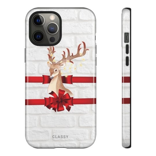 Christmas Tough Case with Deer - Classy Cases - Phone Case - iPhone 12 Pro Max - Glossy -