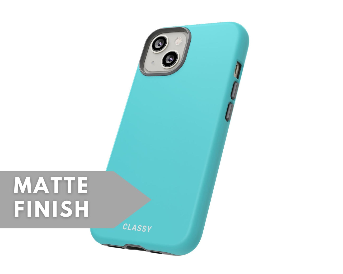 Cian Blue Tough Case - Classy Cases - Phone Case - iPhone 14 - Glossy -