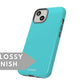Cian Blue Tough Case - Classy Cases - Phone Case - iPhone 14 - Glossy -