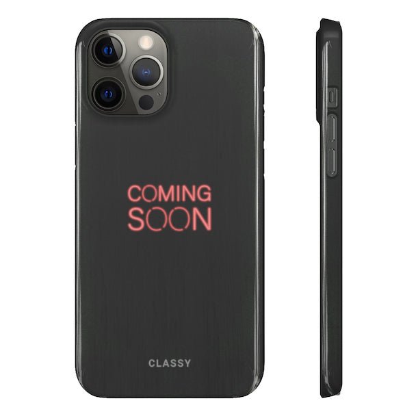 Coming Soon Black Snap Case - Classy Cases - Phone Case - iPhone 12 Pro Max - Glossy -