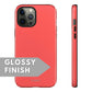 Coral Red Tough Case - Classy Cases - Phone Case - Samsung Galaxy S22 - Glossy -