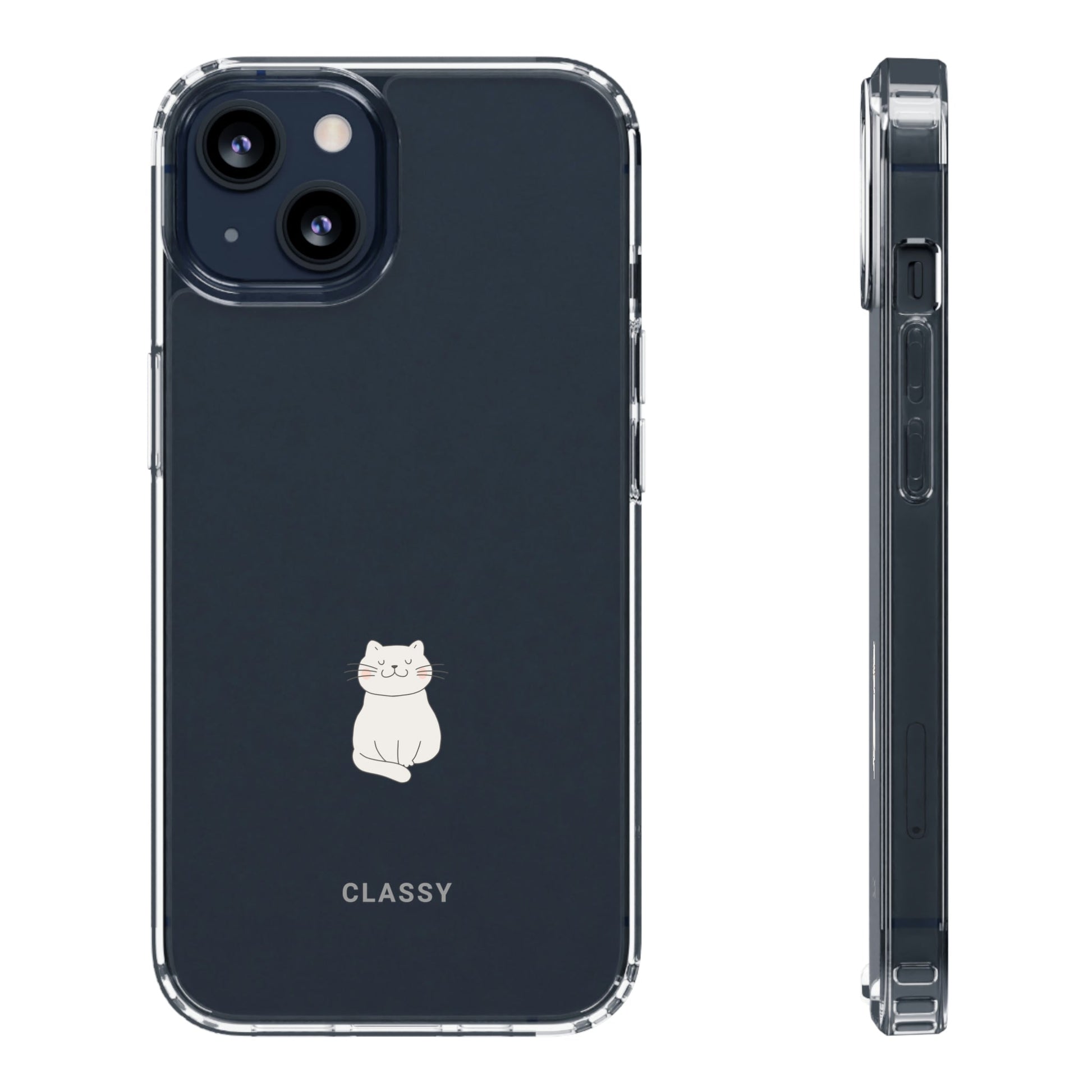 Couple Cat Clear Case - Classy Cases - Phone Case - iPhone 13 - With gift packaging -