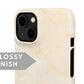 Cream Marble Snap Case - Classy Cases - Phone Case - iPhone 14 - Glossy -