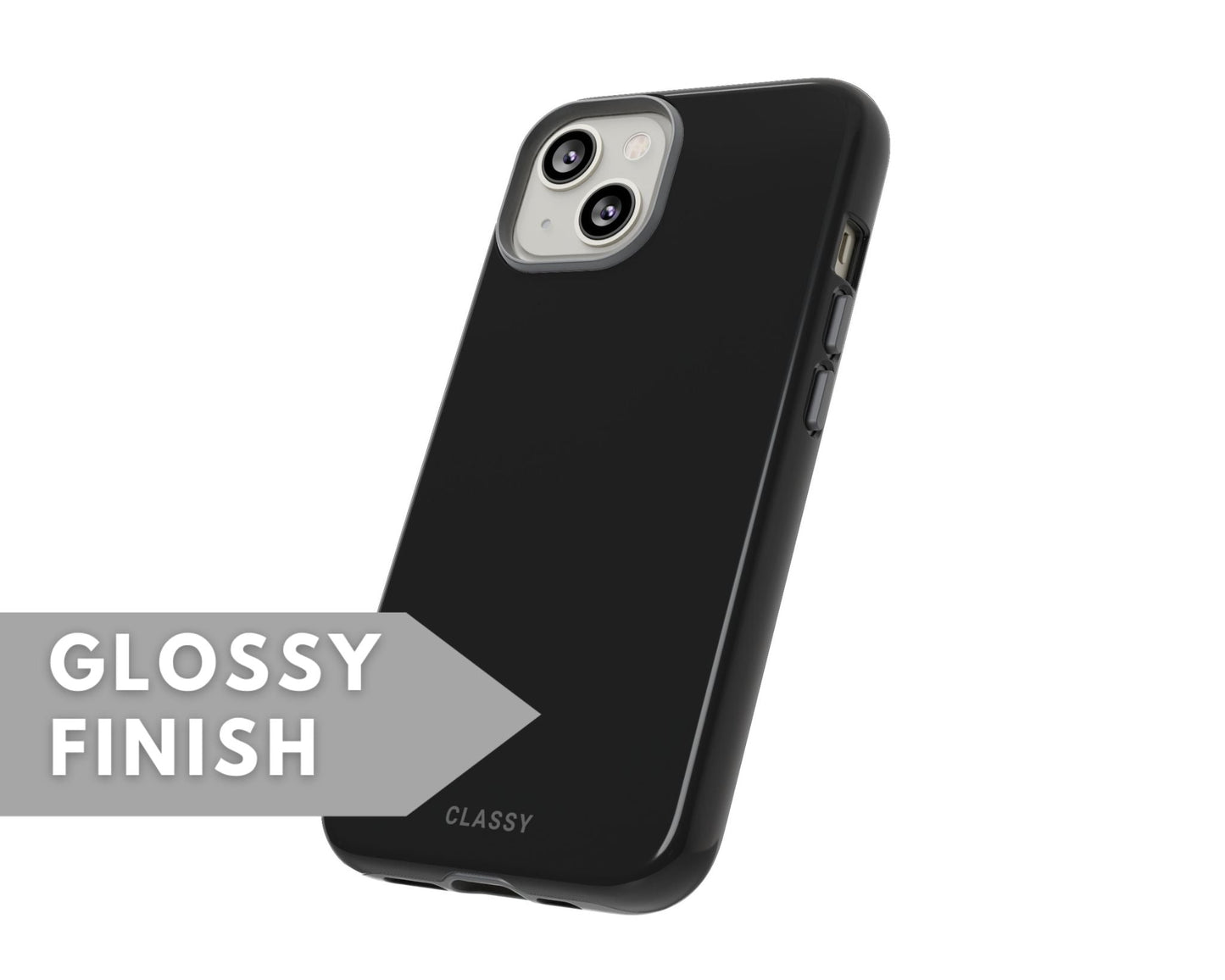 Dark Gray Tough Case - Classy Cases - Phone Case - iPhone 14 - Glossy -