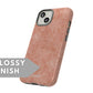 Dusty Rose Marble Tough Case - Classy Cases - Phone Case - iPhone 15 - Glossy -