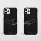 Black Couple Hand Snap Case