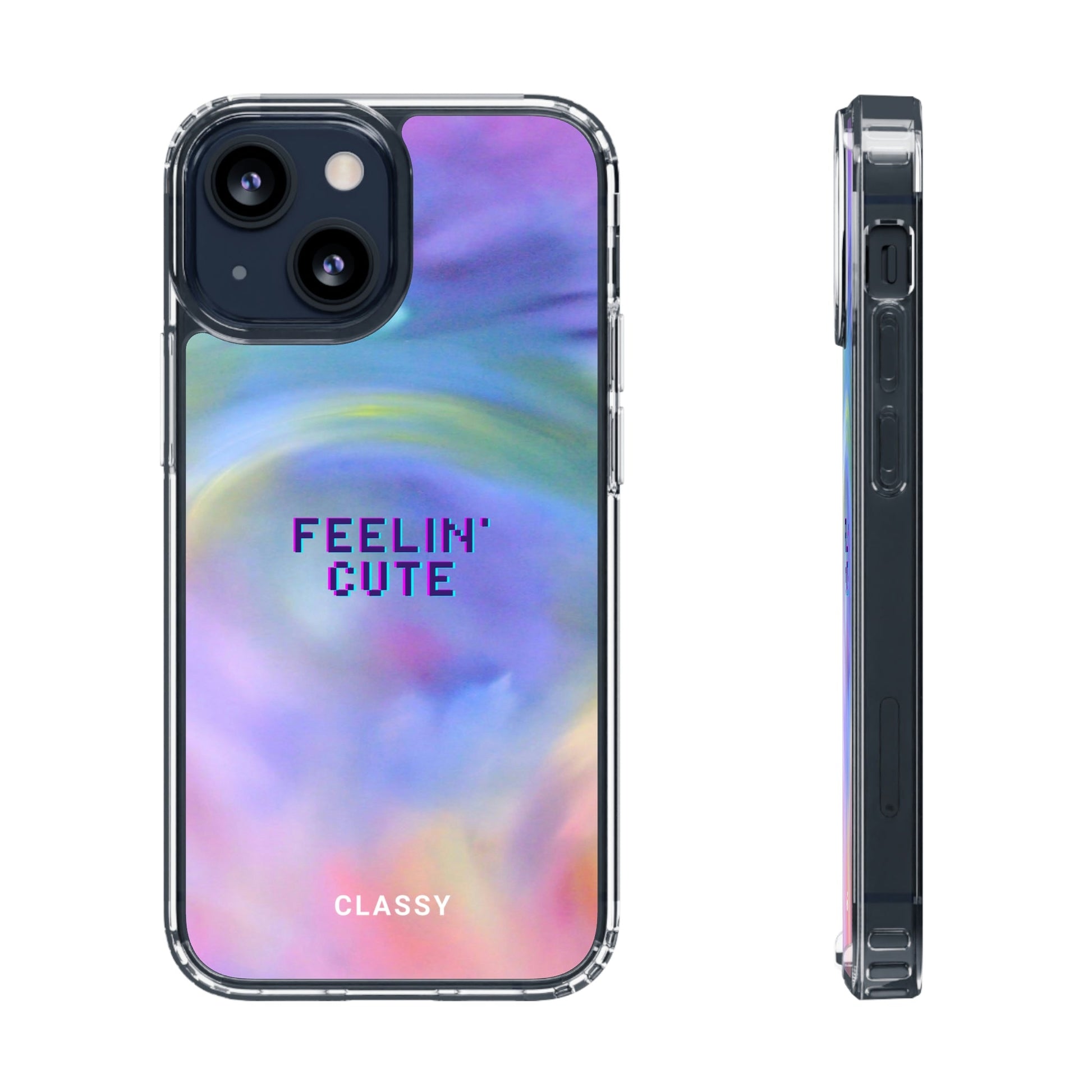 Feelin' Cute LMBTQ Pastel Clear Case - Classy Cases - Phone Case - iPhone 13 Mini - Without gift packaging -