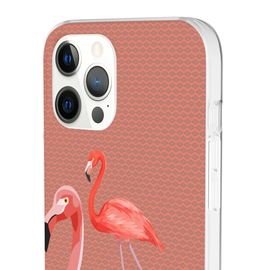 Flamingos Brown Flexi Case - Classy Cases - Phone Case - iPhone 12 Pro Max with gift packaging - -