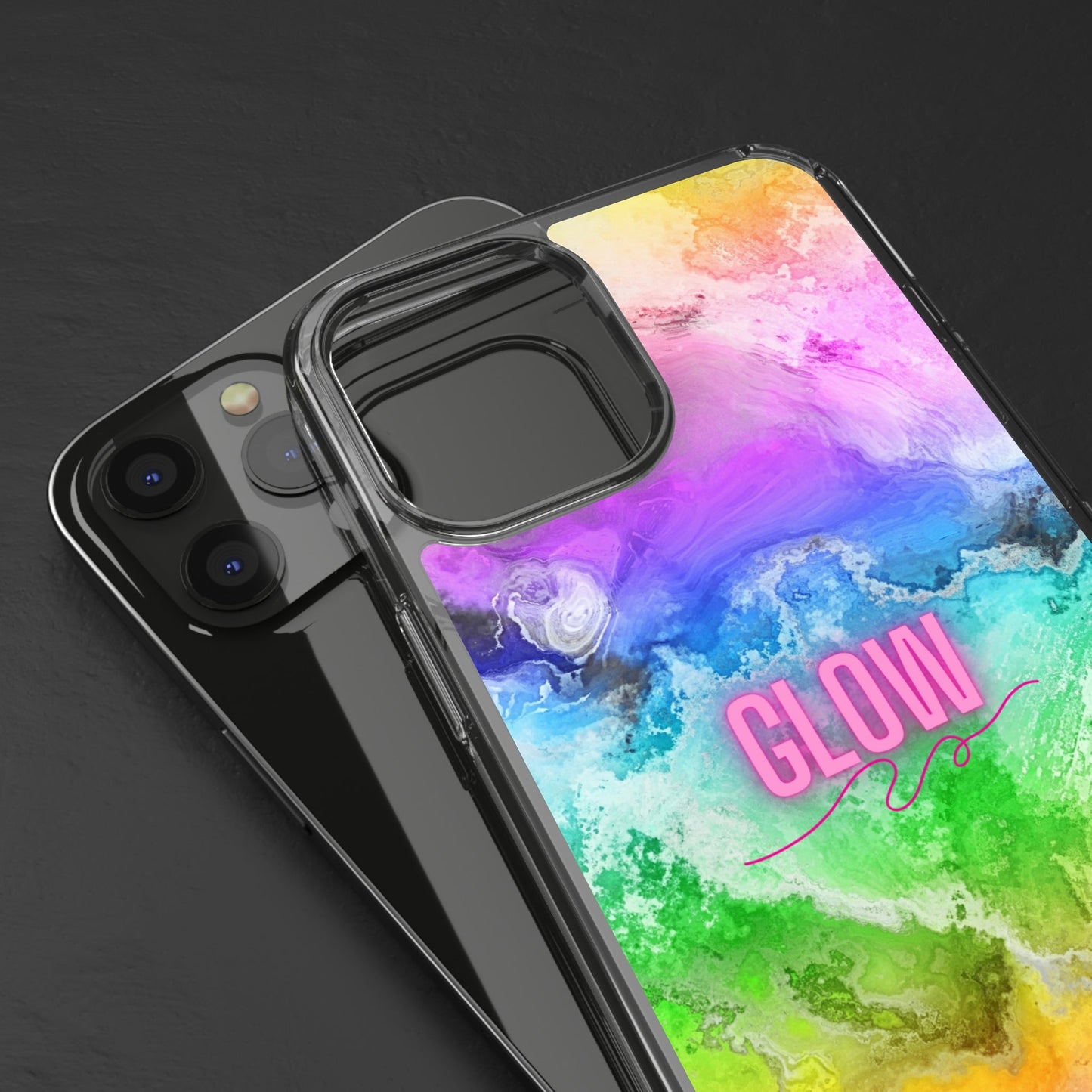 Glow Colorful LMBTQ Clear Case - Classy Cases - Phone Case - iPhone 12 Pro Max - With gift packaging -