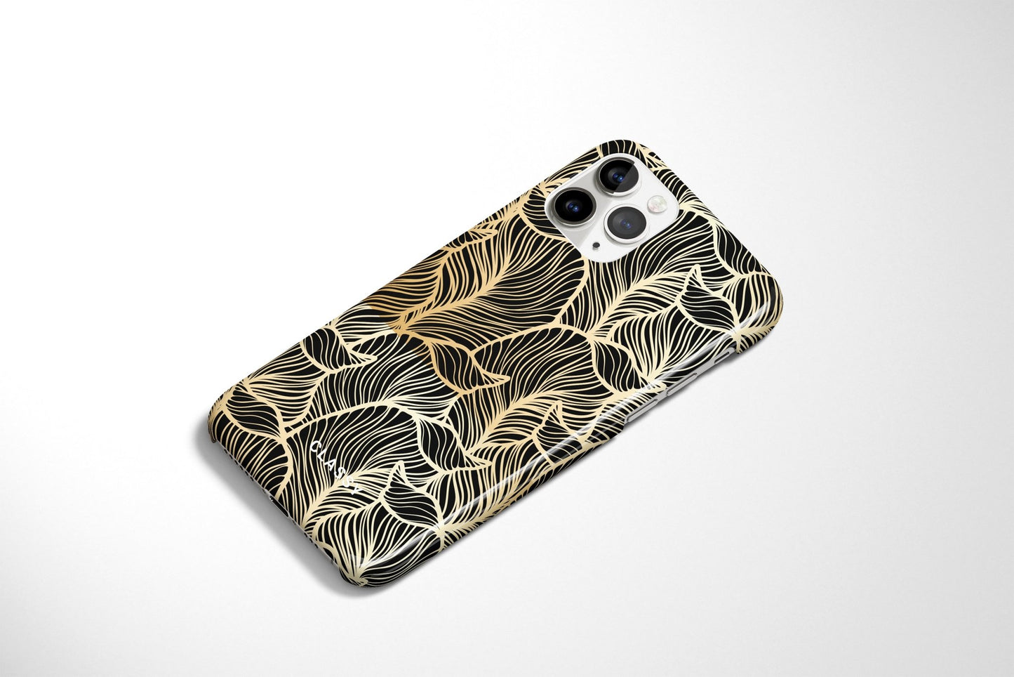 Gold Leaves Pattern Snap Case - Classy Cases - Phone Case - iPhone 12 Pro Max - Glossy -