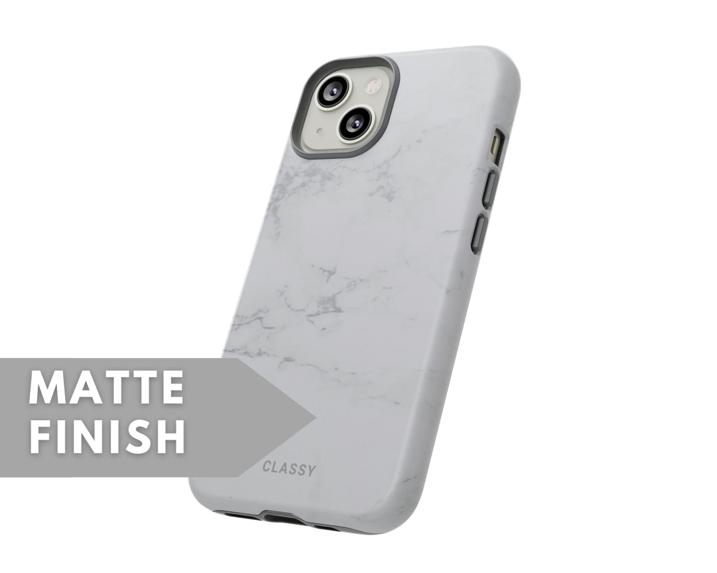 Gray Marble Tough Case - Classy Cases