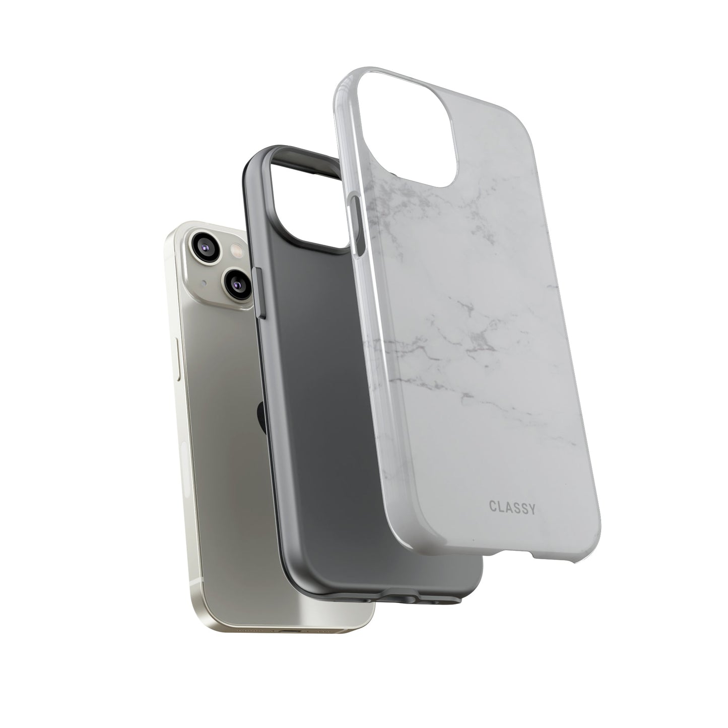 Gray Marble Tough Case - Classy Cases