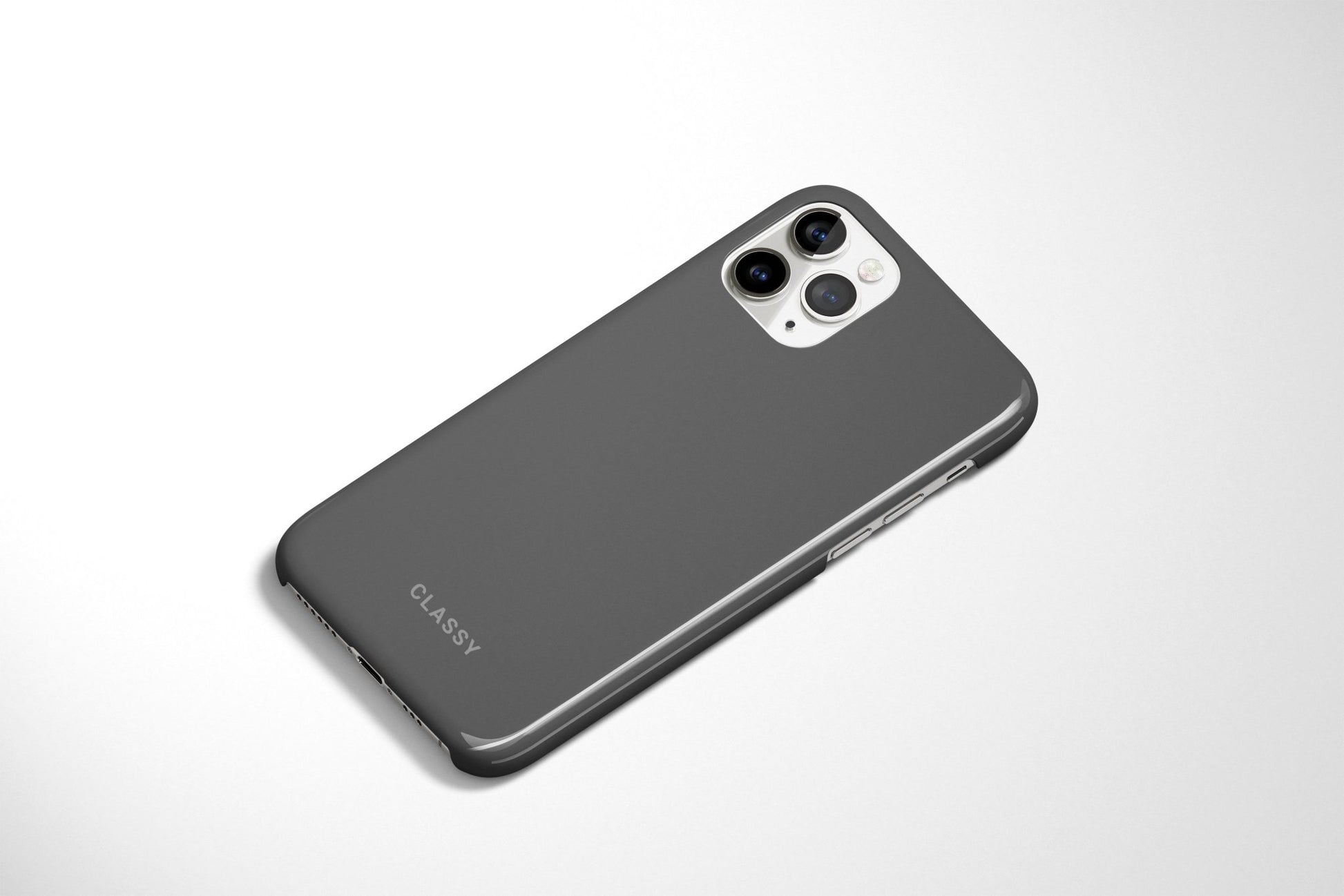 Gray Snap Case - Classy Cases - Phone Case - iPhone 14 - Glossy -